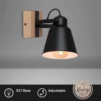 Brilo - Väggspotlight TALLE  1xE27/40W/230V gummiträd
