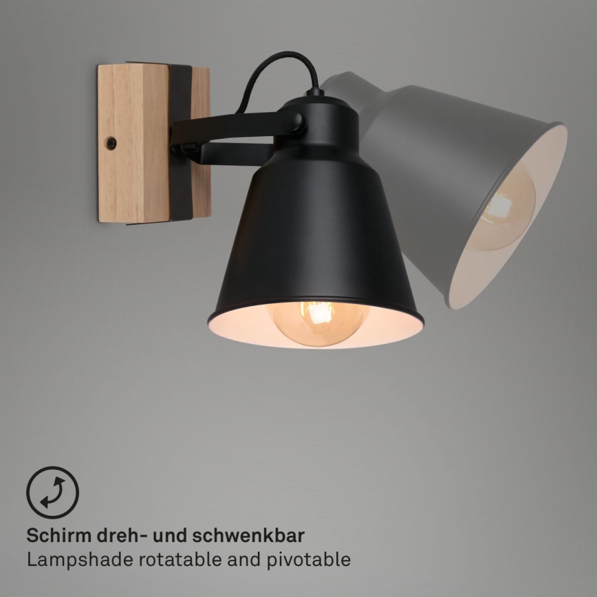 Brilo - Väggspotlight TALLE  1xE27/40W/230V gummiträd
