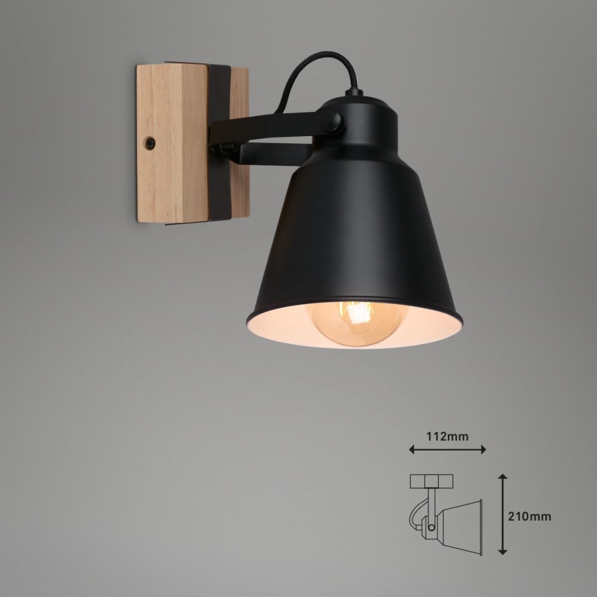 Brilo - Väggspotlight TALLE  1xE27/40W/230V gummiträd