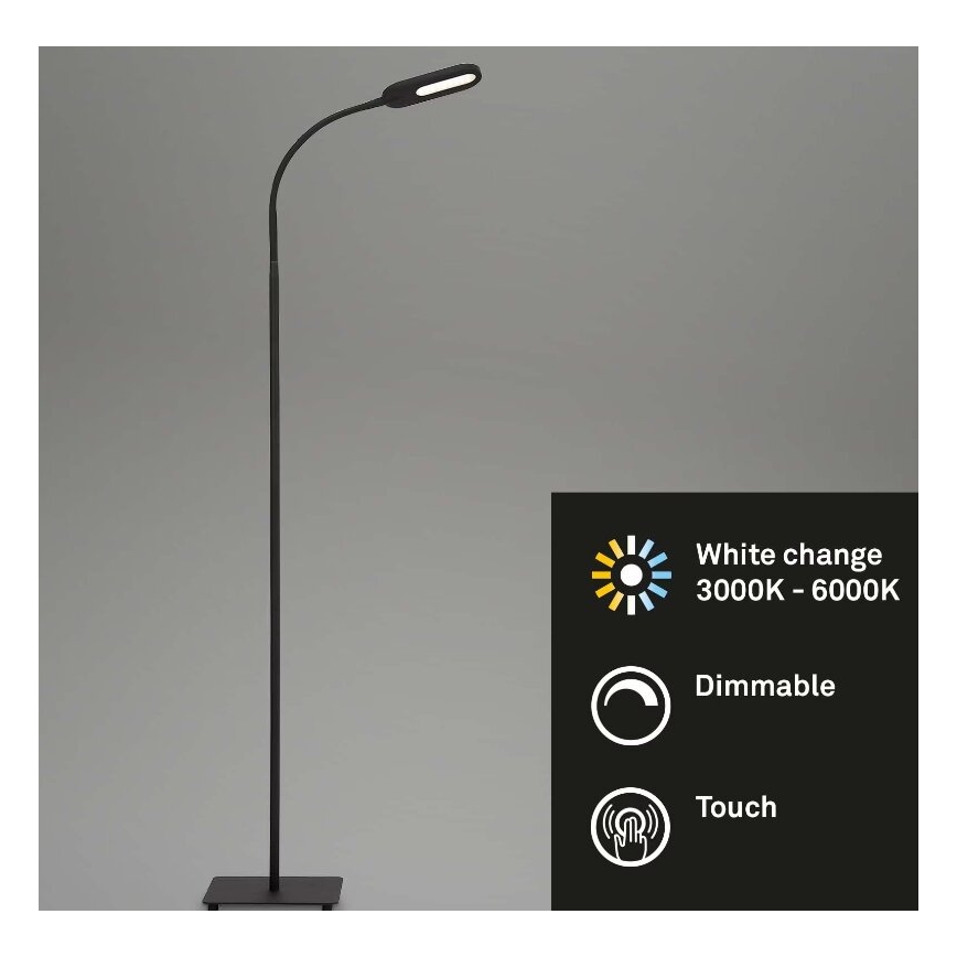 Briloner 1297-015 - LED Ljusreglerad flexibel golvlampa LED/6,6W/230V 3000K/4000K/6000K