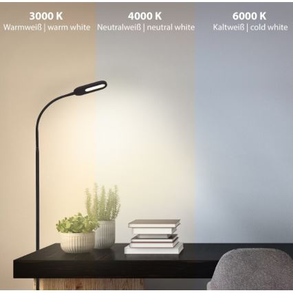Briloner 1297-015 - LED Ljusreglerad flexibel golvlampa LED/6,6W/230V 3000K/4000K/6000K