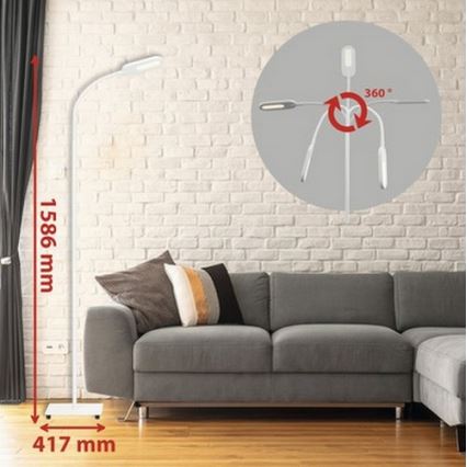 Briloner 1297-016 - LED Ljusreglerad beröring golvlampa LED/8W/230V 3000/4000/6000K