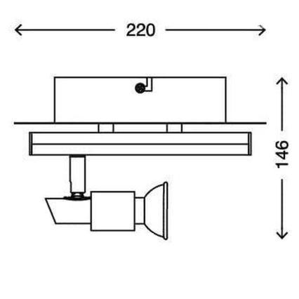 Briloner 2029-028 - LED Spotlight  REN 1xGU10/3W/230V + LED/4W