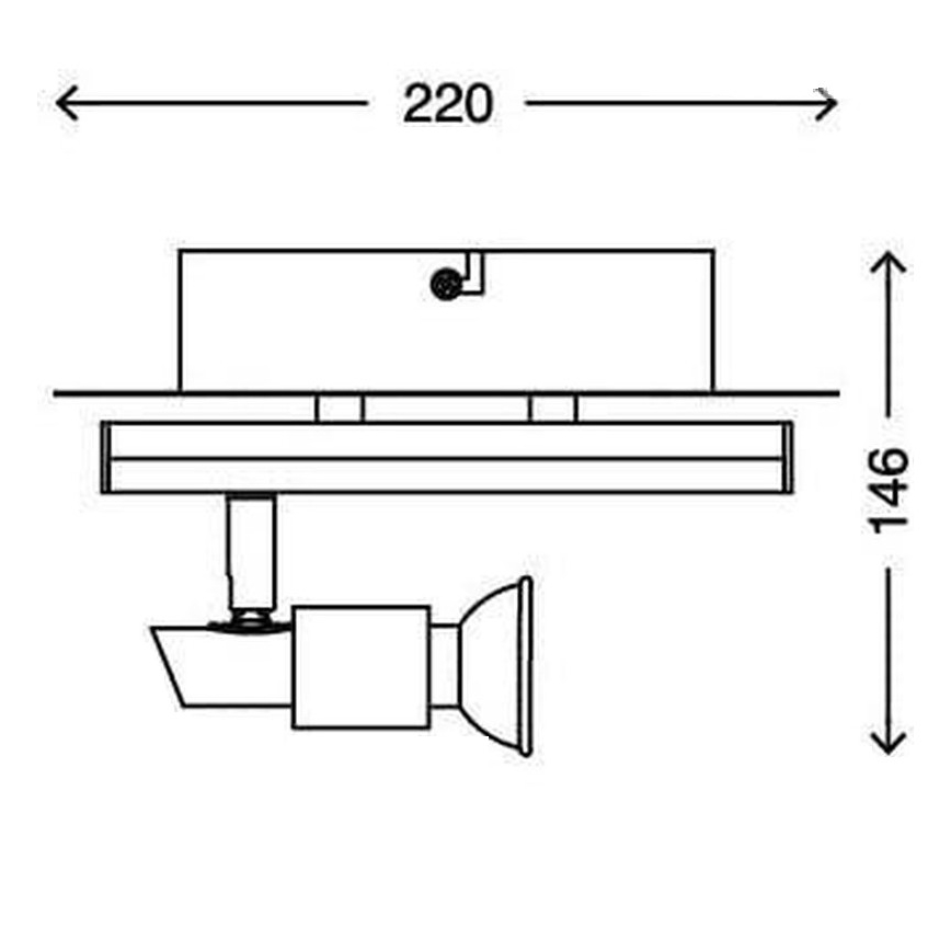 Briloner 2029-028 - LED Spotlight  REN 1xGU10/3W/230V + LED/4W