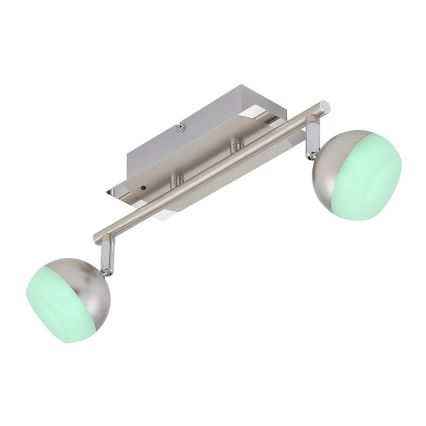 Briloner 2040-022 - LED RGB Dimbar spotlight 2xLED/3,3W/230V + Fjärrkontroll