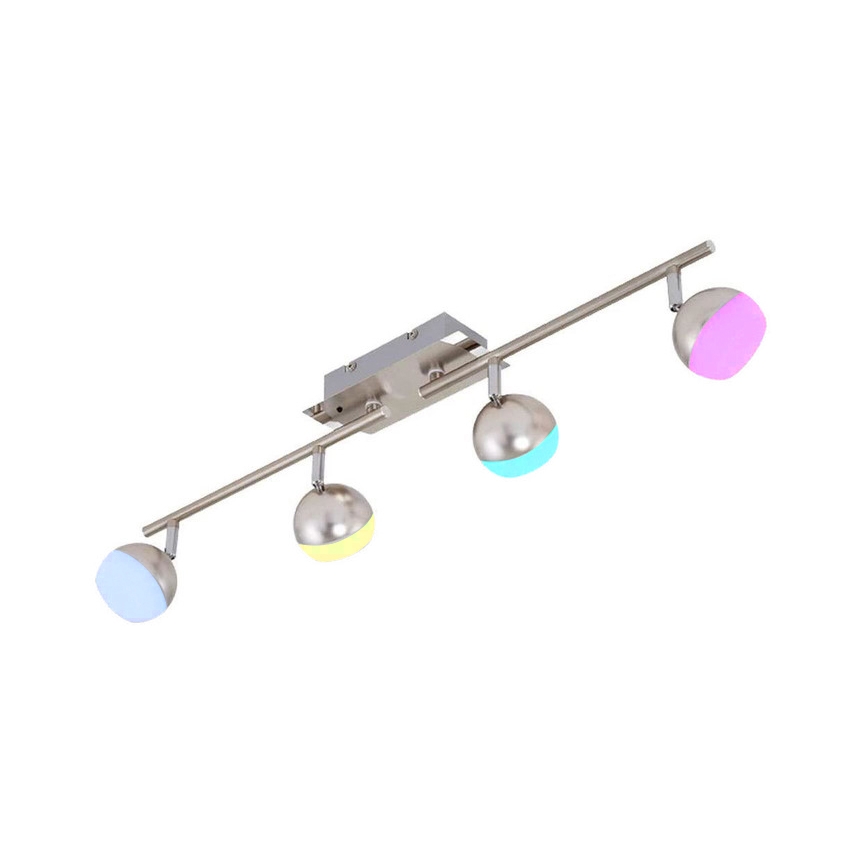 Briloner 2040-042 - LED RGB Dimbar spotlight BAFFLE 4xLED/3,3W/230V + fjärrkontroll