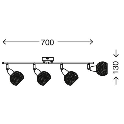 Briloner 2046-042 - Spotlight  VIOLA 4xE14/40W/230V