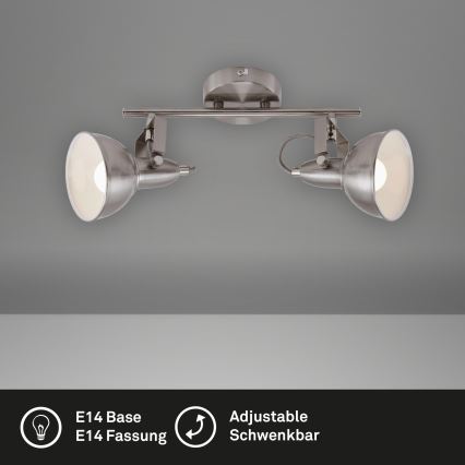 Briloner 2049-022 - Spotlight SOFT 2xE14/40W/230V matt krom