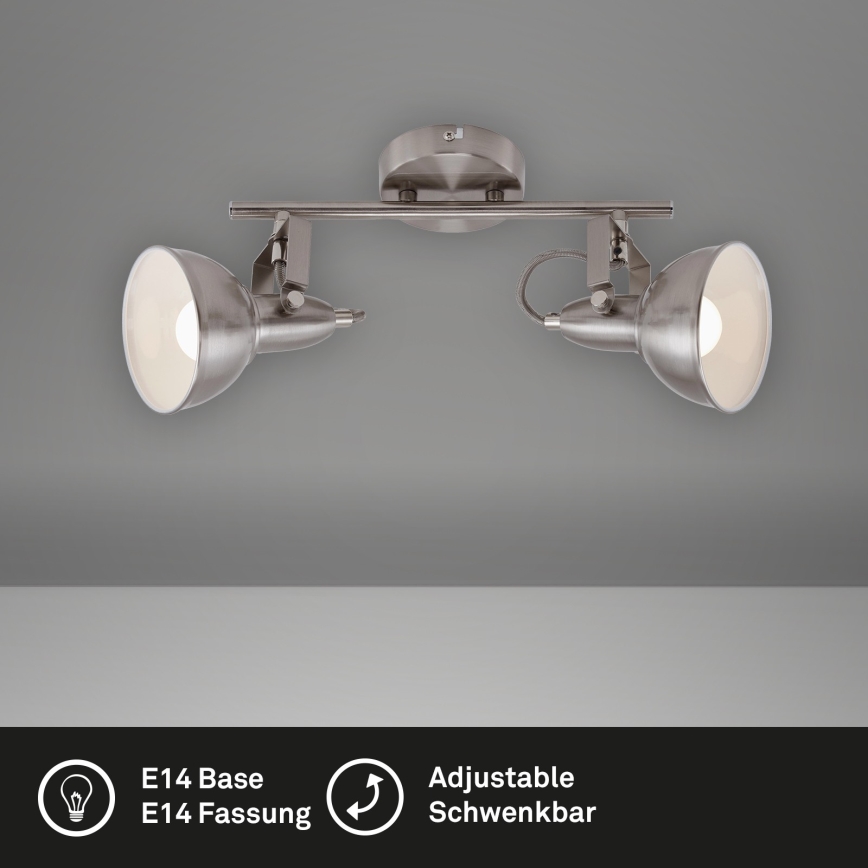 Briloner 2049-022 - Spotlight SOFT 2xE14/40W/230V matt krom