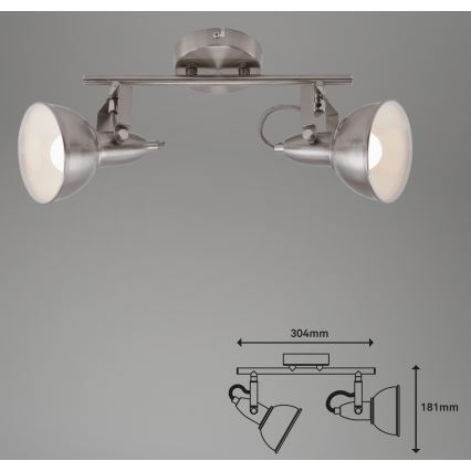 Briloner 2049-022 - Spotlight SOFT 2xE14/40W/230V matt krom