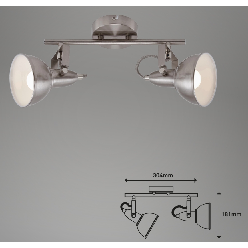 Briloner 2049-022 - Spotlight SOFT 2xE14/40W/230V matt krom