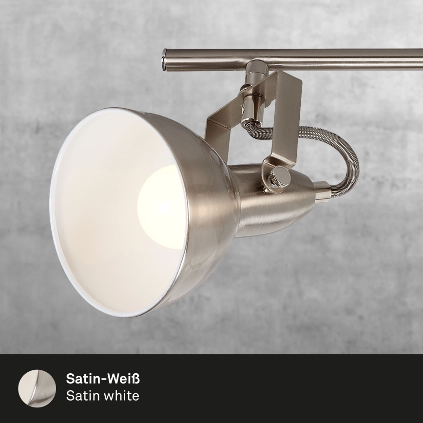 Briloner 2049-042 - Takspot 4xE14/40W/230V, silverfärgad