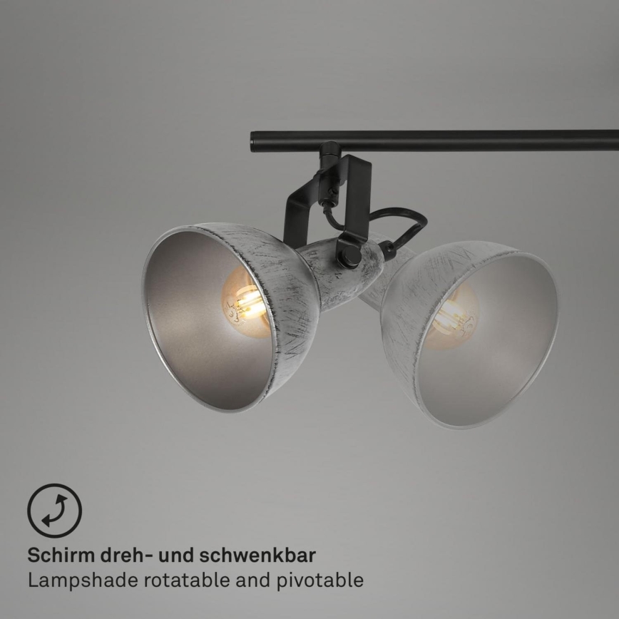 Briloner 2049-044 - Spotlight RETRO 4xE14/40W/230V grå