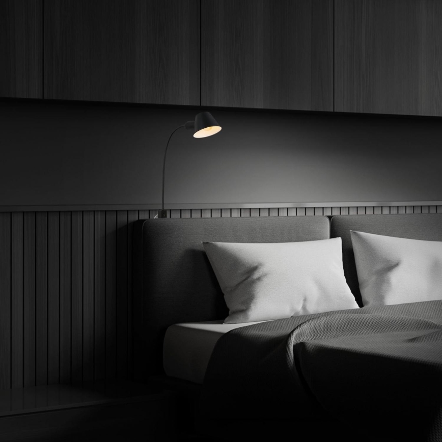 Briloner 2079-015 - Vägg flexible lampa 1xE27/10W/230V svart