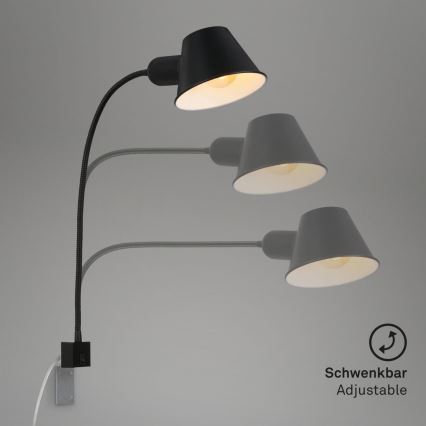 Briloner 2079-015 - Vägg flexible lampa 1xE27/10W/230V svart