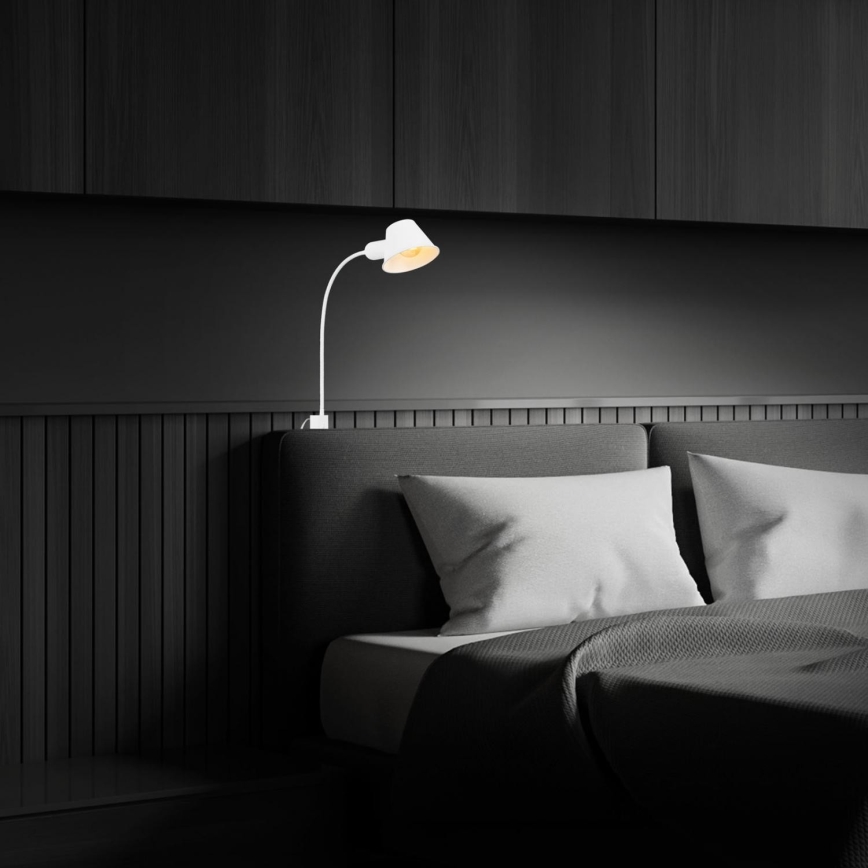 Briloner 2079-016 - Vägg flexible lampa 1xE27/10W/230V vit