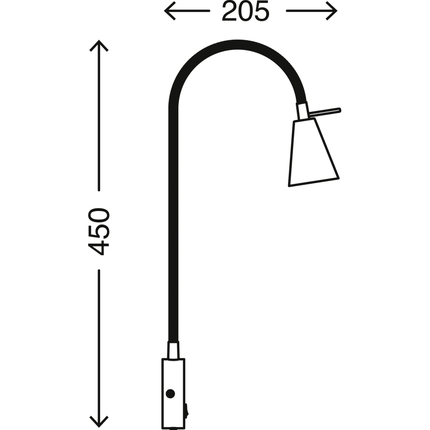 Briloner 2082-012 - LED vägglampa COMFORT LIGHT 1xGU10/5W/230V matt krom