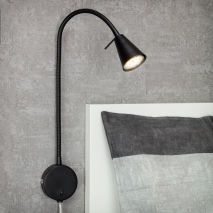 Briloner 2082-015 - LED vägglampa COMFORT LIGHT 1xGU10/5W/230V svart