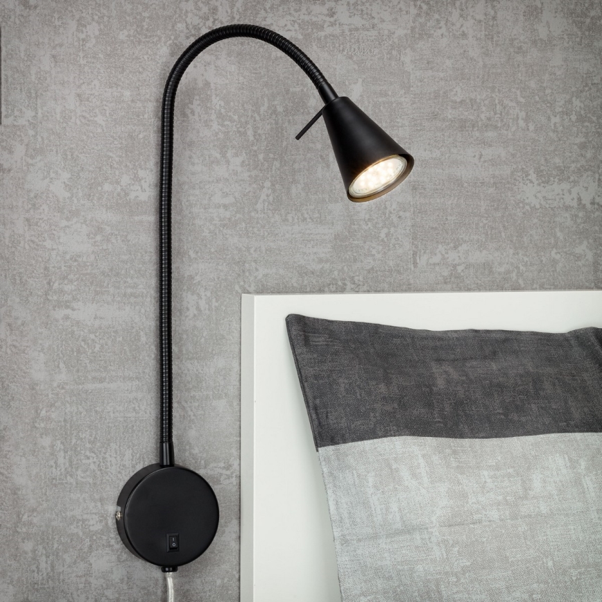 Briloner 2082-015 - LED vägglampa COMFORT LIGHT 1xGU10/5W/230V svart