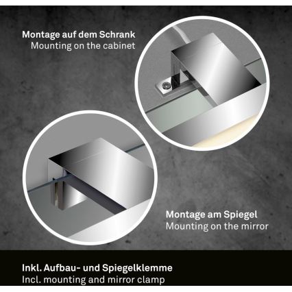 Briloner 2104-018 - Badrumsspegel med LED-belysning DUN LED/5W/230V 30 cm IP44
