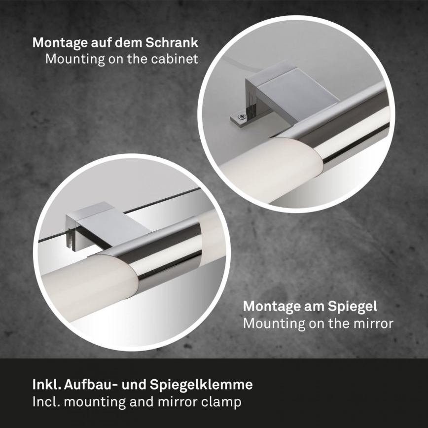 Briloner 2113-118 - Badrumsspegel med LED-belysning LED/12W/230V IP44 47 cm skinande krom
