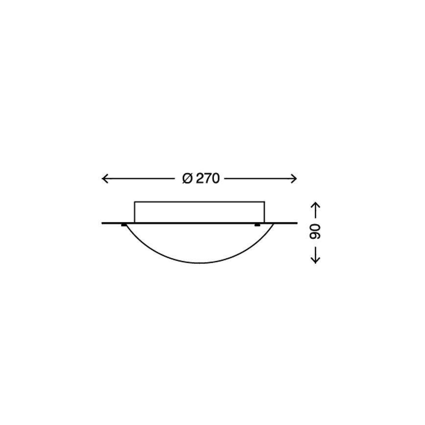 Briloner 2120-018 - Badrumsbelysning tak SPLASH 1xE27/60W/230V IP23