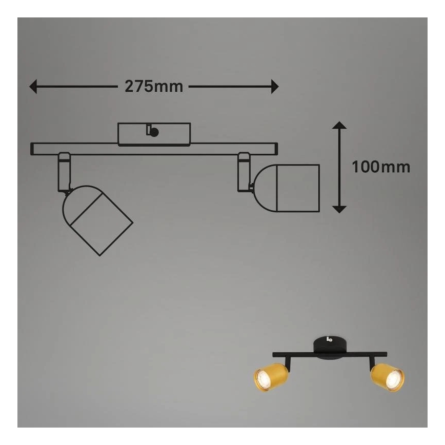 Briloner 2145-027 - Spotlampa 2xGU10/9W/230V