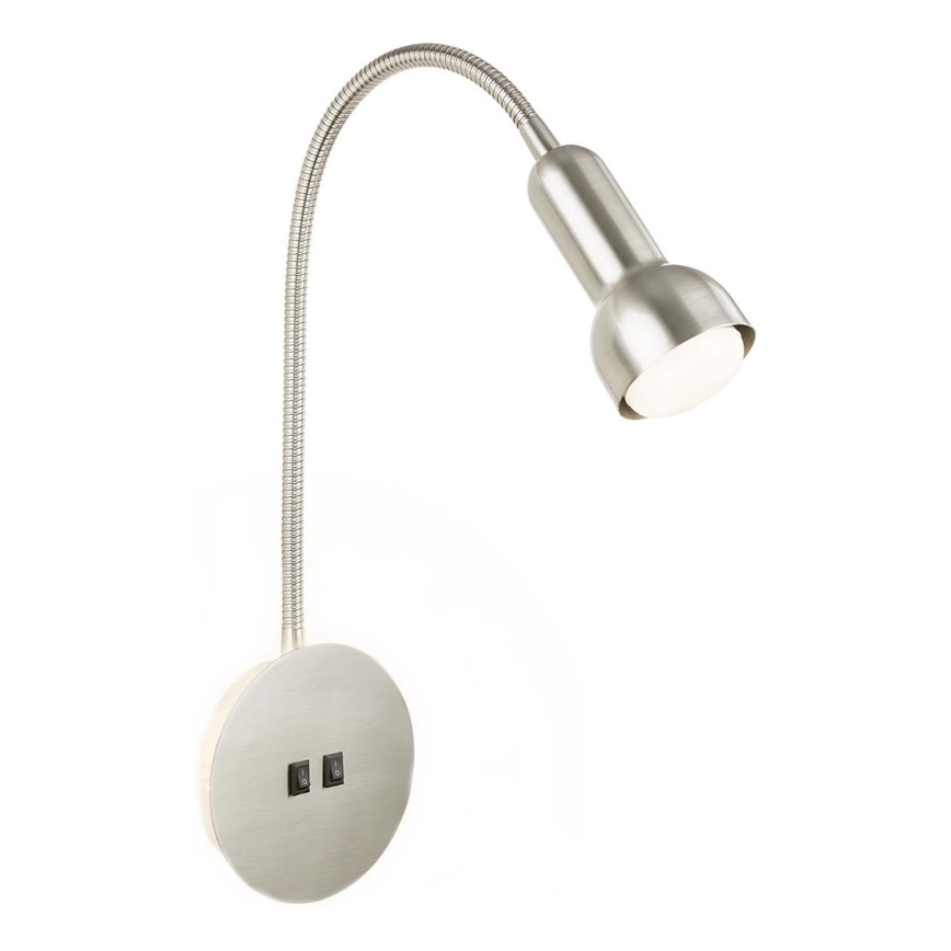 Briloner 2178012 - LED Flexibel vägglampa 1xE14/10W/230V + LED/3W matt krom