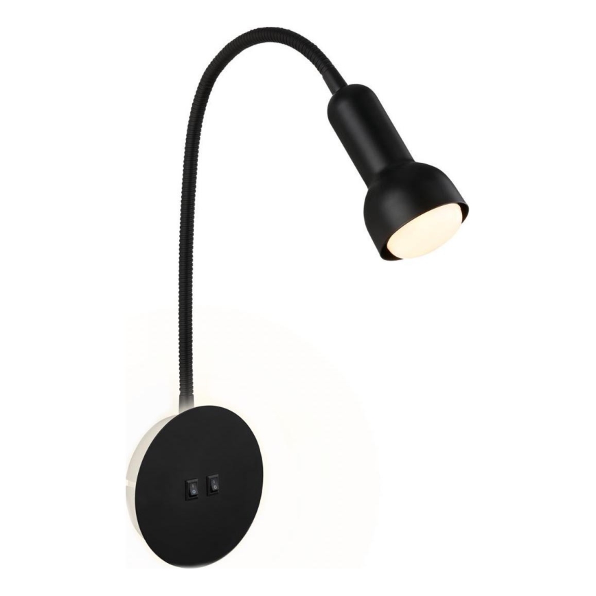 Briloner 2178015 - LED Vägg flexible lampa 1xE14/10W/230V + LED/3W svart