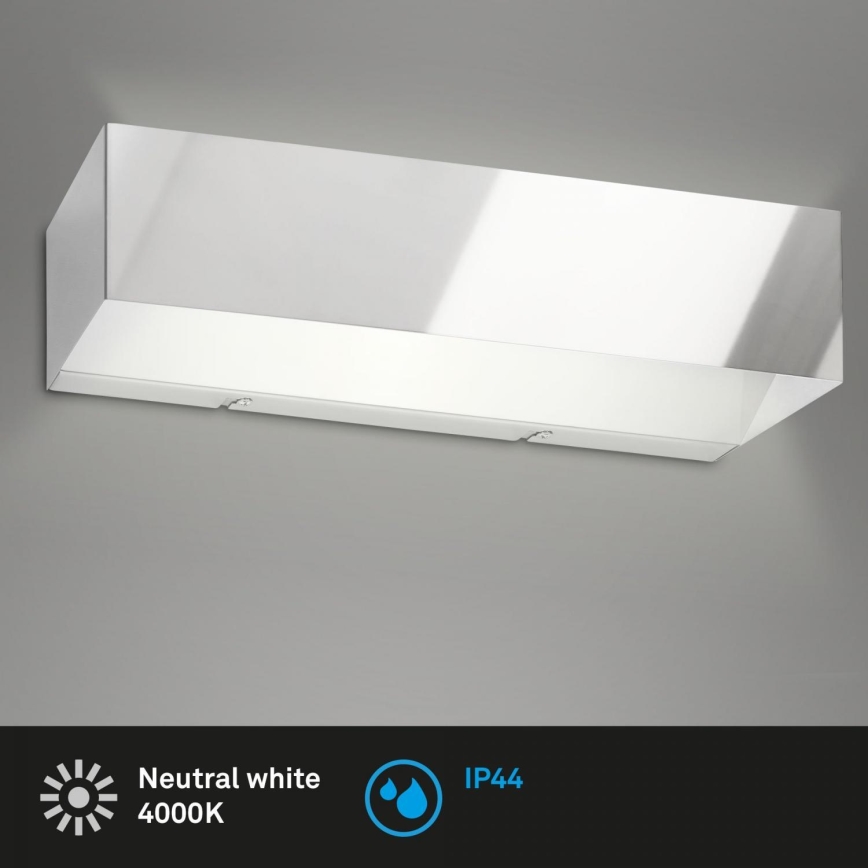 Briloner 2204-018 - LED vägglampa för utomhusbruk LED/8W/230V IP44 skinande krom