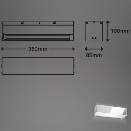 Briloner 2204-018 - LED vägglampa för utomhusbruk LED/8W/230V IP44 skinande krom