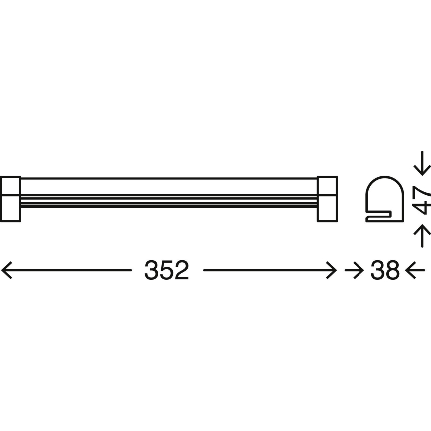 Briloner 2243-018 - LED dimbar badrumsspegelbelysning COOL&COSY LED/8W/230V 2700/4000K IP44