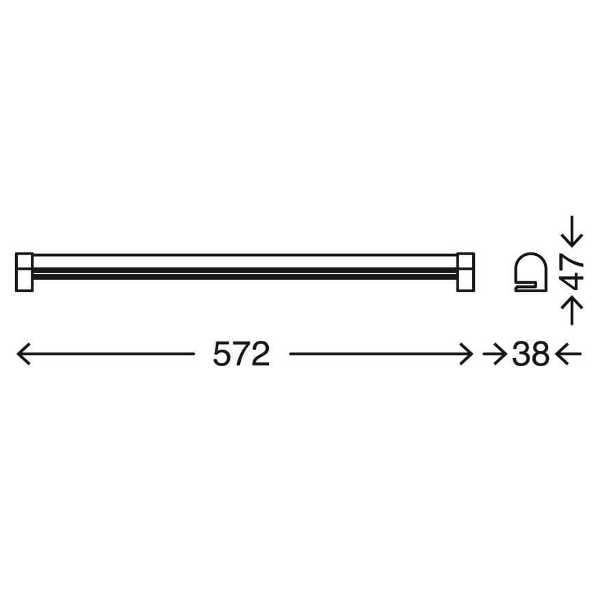 Briloner 2243-118 - LED dimbar badrumsspegelbelysning COOL&COSY LED/10W/230V 2700/4000K IP44