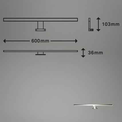 Briloner 2299-018 - LED dimbar badrumsspegelbelysning COOL&COSY LED/8W/230V 2700/4000K IP44