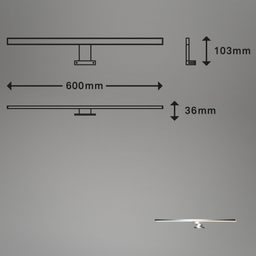 Briloner 2299-018 - LED dimbar badrumsspegelbelysning COOL&COSY LED/8W/230V 2700/4000K IP44