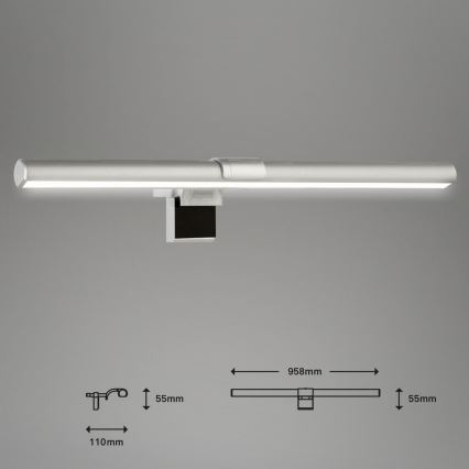 Briloner 2303-014 - LED Dimbar monitorbelysning LED/3,5W/5V 3000/4500/6500K