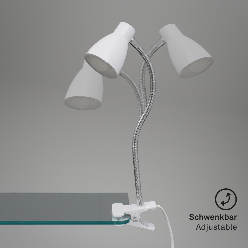 Briloner 2615-016P - LED-lampa med klämma GRIP LED/2,5W/230V vit