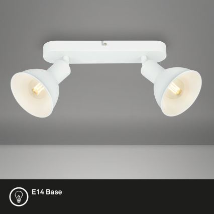 Briloner 2674-026 - Spotlight RETRO 2xE14/25W/230V vit