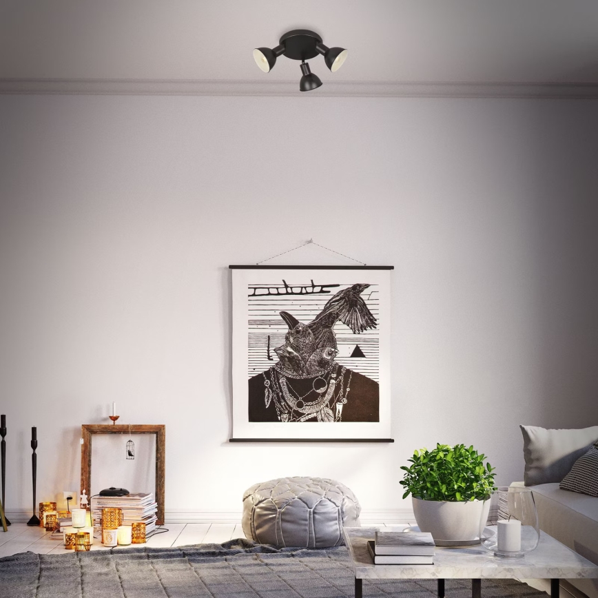 Briloner 2674-035 - Spotlight RETRO 3xE14/25W/230V svart