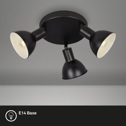 Briloner 2674-035 - Spotlight RETRO 3xE14/25W/230V svart