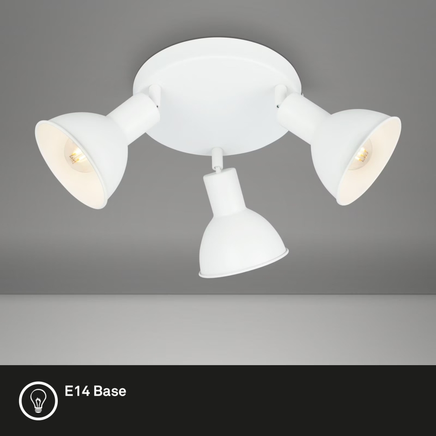 Briloner 2674-036 - Spotlight RETRO 3xE14/25W/230V vit