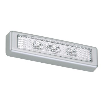 Briloner 2689-034 - LED Orienteringslampa med touch funktion LERO LED/0,18W/3xAAA silver