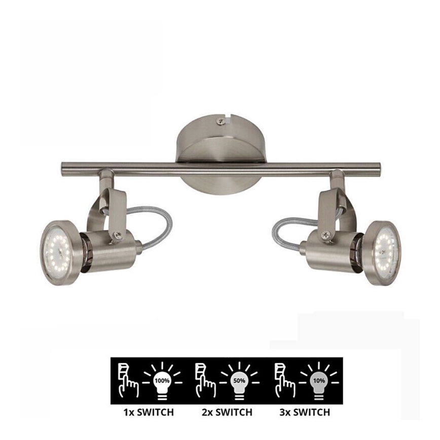 Briloner 2712-022 - LED Dimbar spotlight SEMPLICE 2xGU10/5W/230V