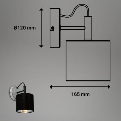 Briloner 2737-014 - Vägglampa SILVER CRAFTED 1xE14/25W/230V
