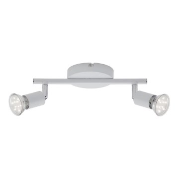 Briloner 2767-026 - LED spotlight 2xGU10/6W/230V vit