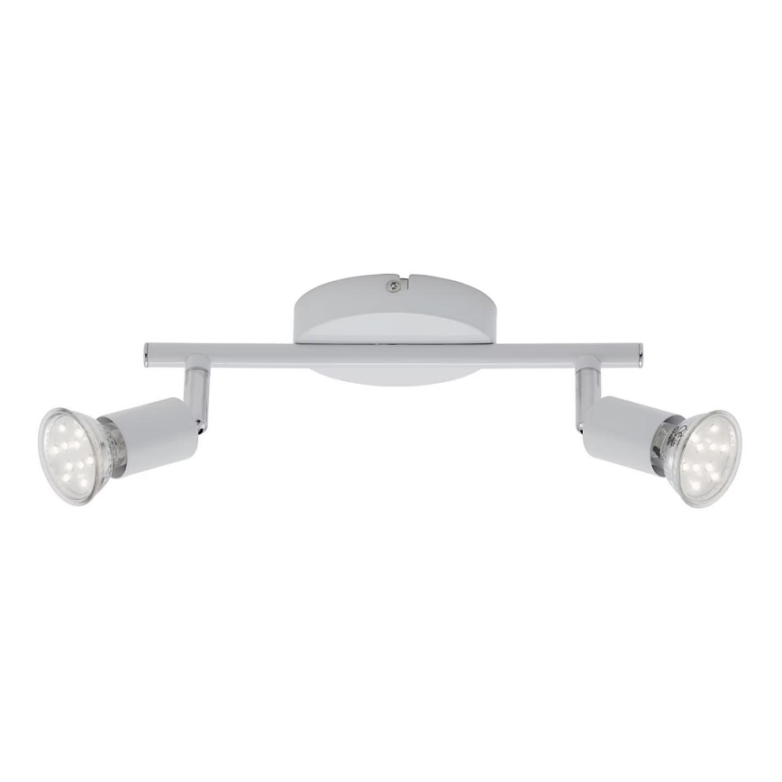 Briloner 2767-026 - LED spotlight 2xGU10/6W/230V vit