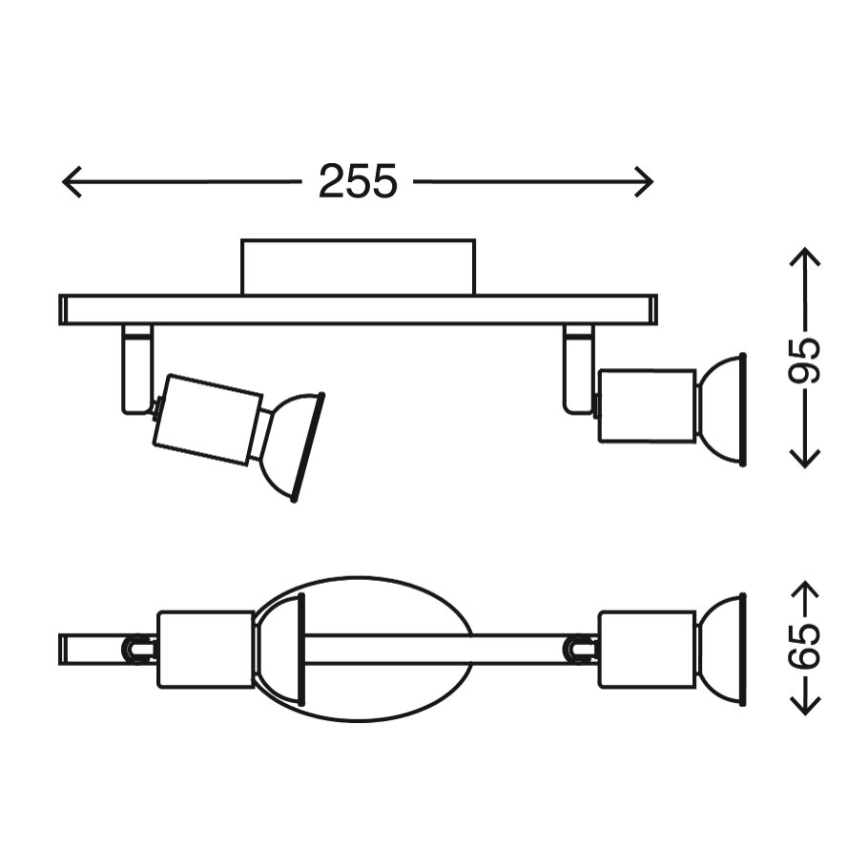 Briloner 2767-026 - LED spotlight 2xGU10/6W/230V vit