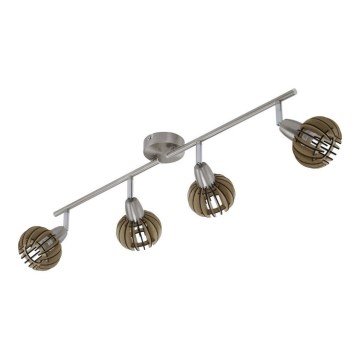 Briloner 2852-041 - Spotlight RETRO 4xE14/5,5W/230V gummiträd
