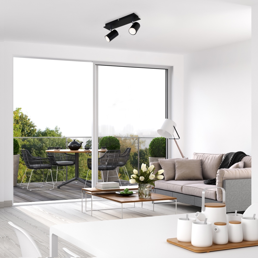 Briloner 2857-025 - Spotlight SPOT 2xGU10/40W/230V svart