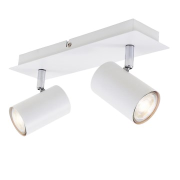 Briloner 2857-026 - Spotlight SPOT 2xGU10/40W/230V vit